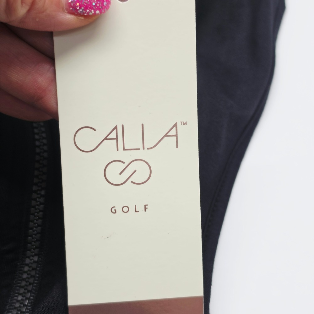 CALIA Perf Sleeveless Dress Womens Small Pure Black Golf Tennis Racerback NWT - Picture 8 of 14